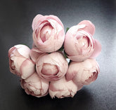 Buchet cu bujori roz pudrat artificiali – 7 flori 24cm